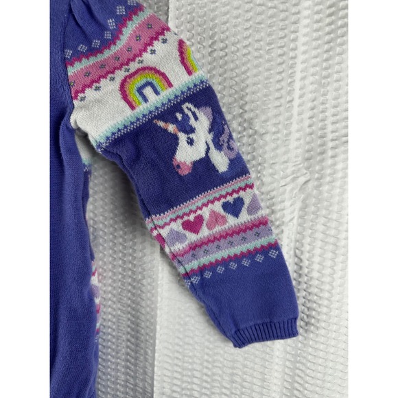 Gymboree Unicorn Fairisle Peplum Sweater Dress - Dino Friends - Purple size‎  3T - Picture 6 of 6